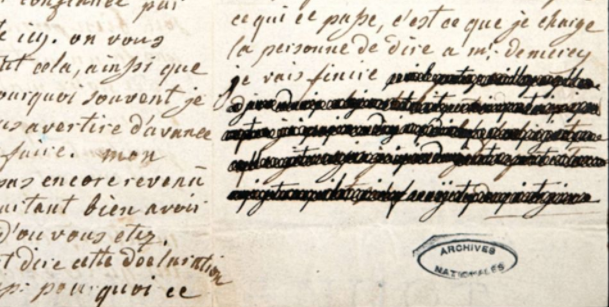 玛丽·安托瓦内特（Marie Antoinette）用X射线解码的经过审查的信件